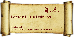Martini Almiréna névjegykártya
